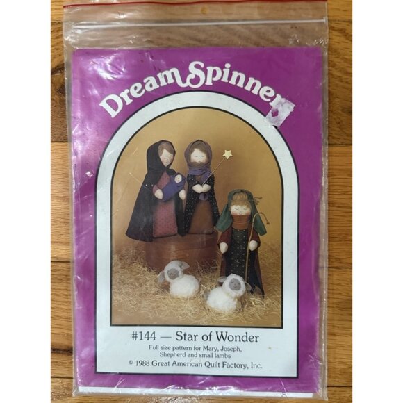 Dream Spinners 144 Sewing Pattern for Star Of Wonder Nativity Dolls 1988 Vintage - Picture 1 of 5